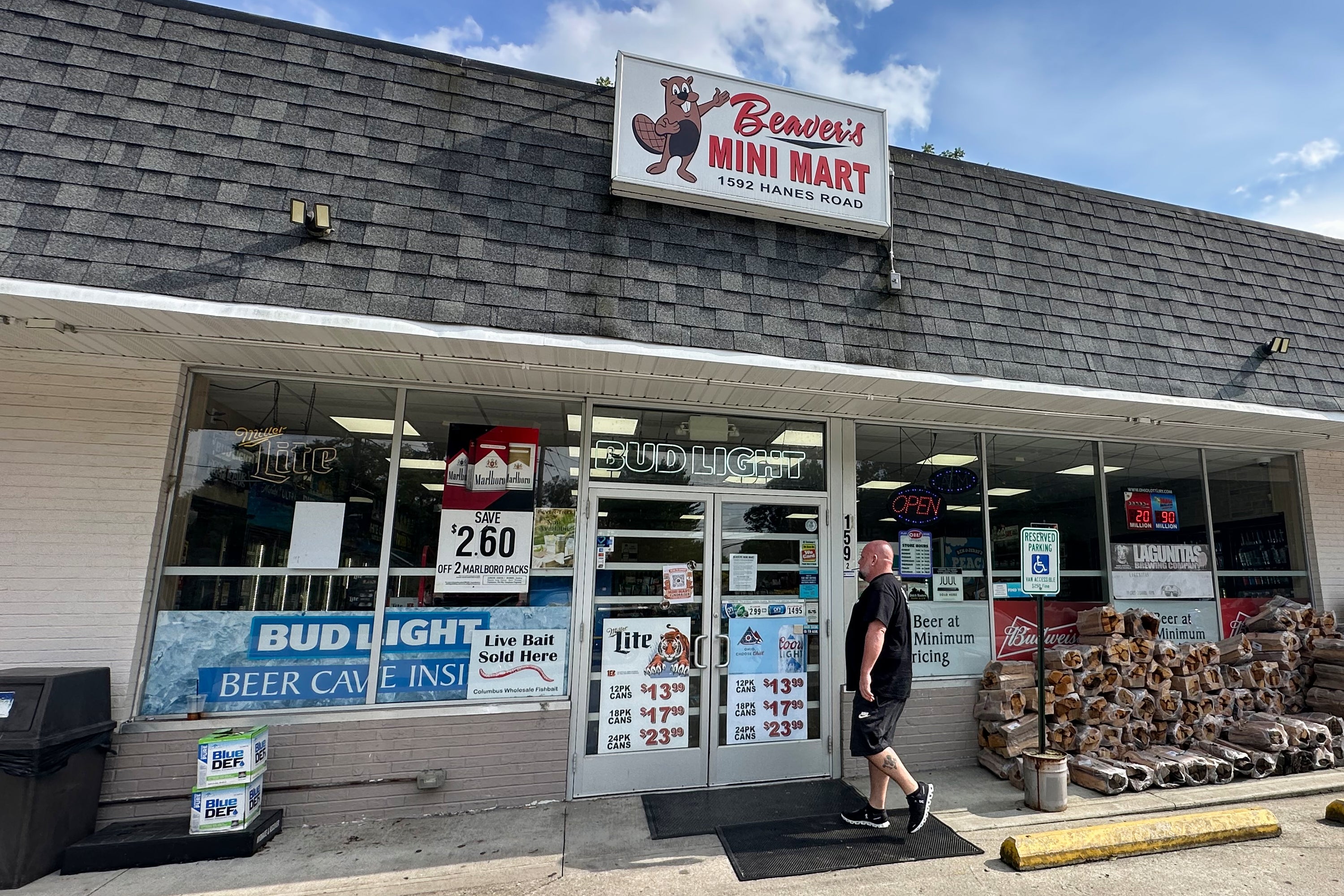 A customer walks into Beaver's Mini Mart in Beavercreek, Ohio