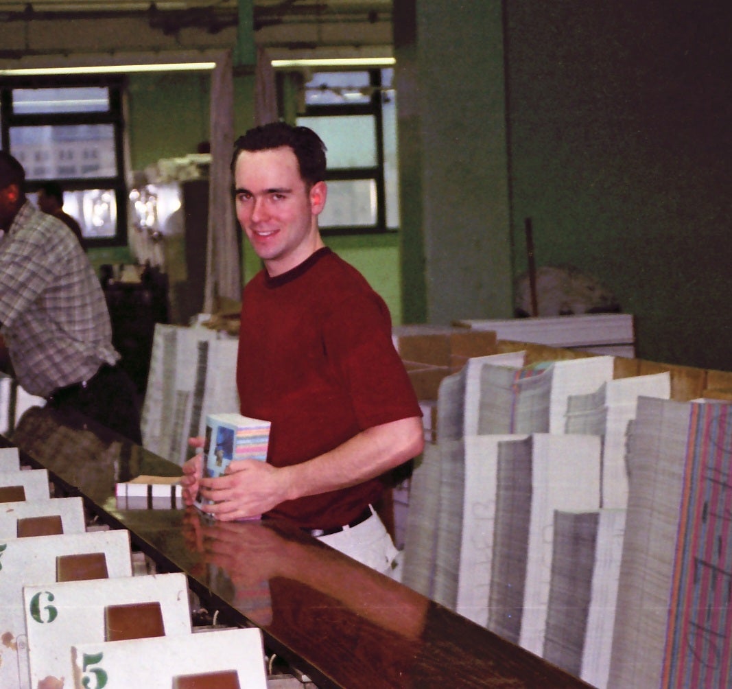 Aaron McLamb in an undated photograph at the Brooklyn factory where he worked. On the morning of September 11, McLamb, an amateur photographer with a longtime interest in firefighting, said he was ‘intentionally shooting fire trucks’ as he took pictures of the emergency response