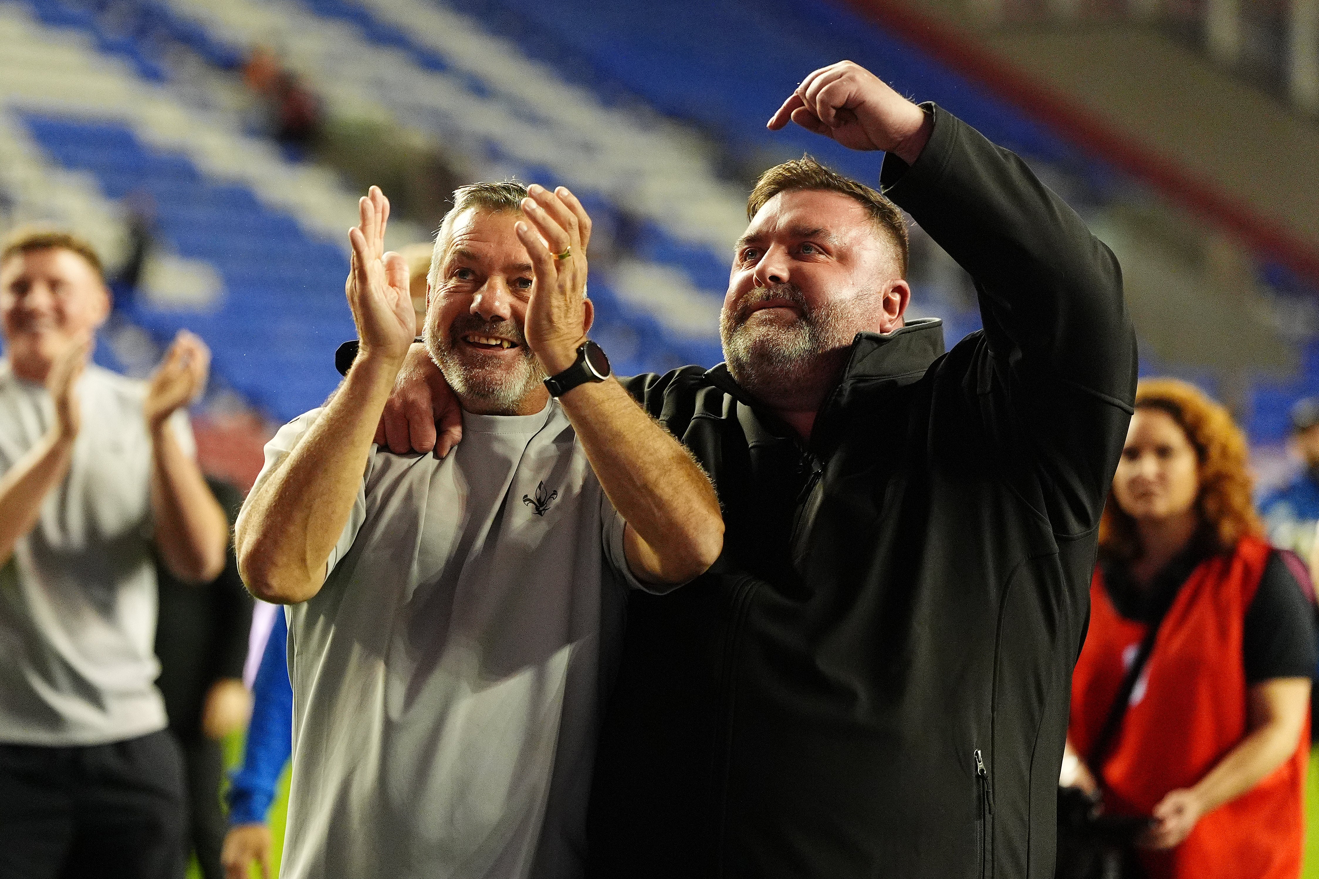 Wakefield head coach Daryl Powell (left) and owner Matt Ellis have masterminded a remarkable resurgence (Martin Rickett/PA)