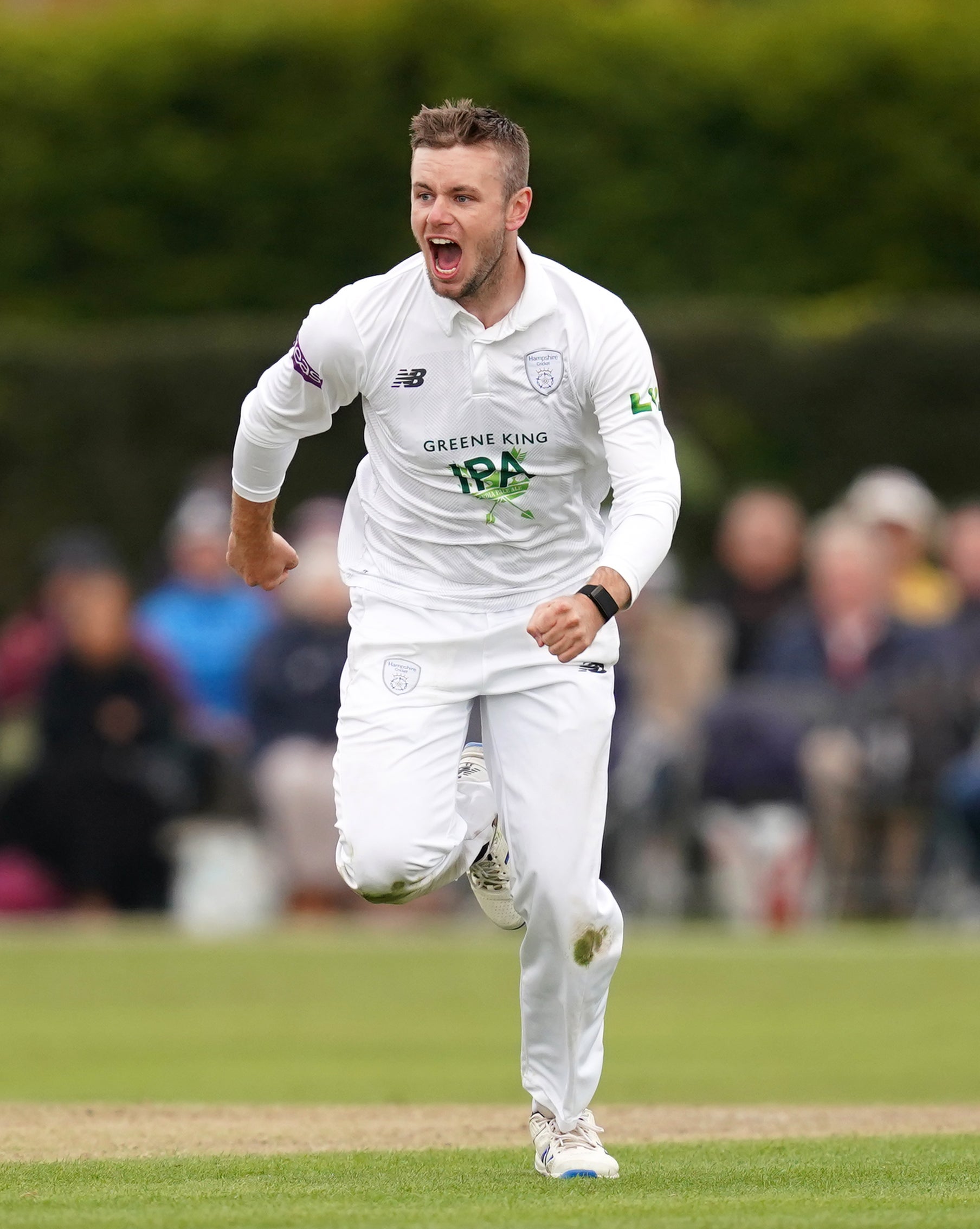Hampshire’s Mason Crane is back in the England reckoning (Martin Rickett/PA)