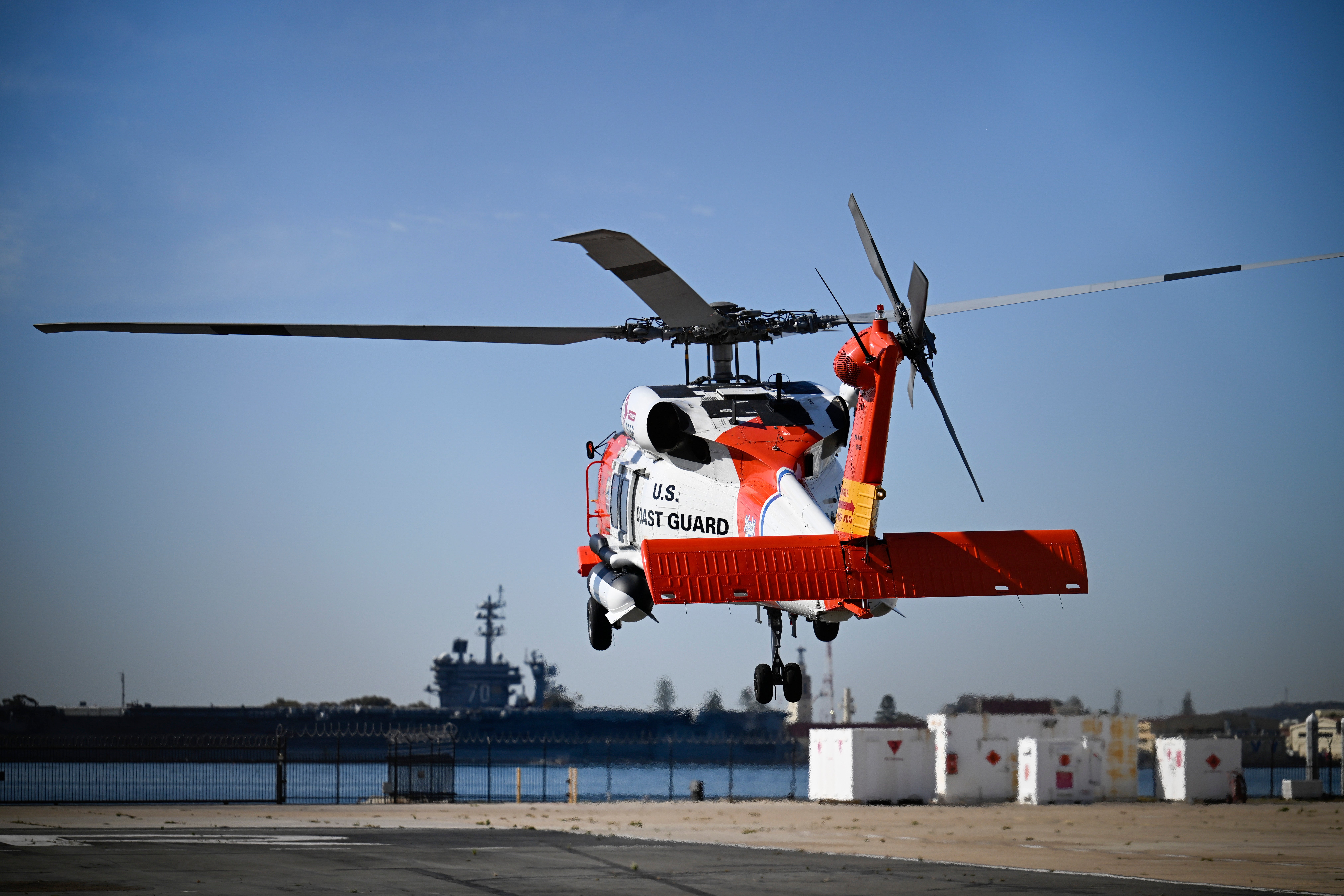 The U.S. Coast Guard and Navy are searching the waters using multiple aircraft and boats