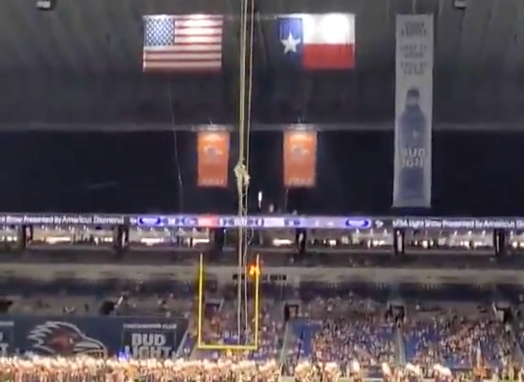 Members of the crowd were filming the pre-game demonstration when the airman fell