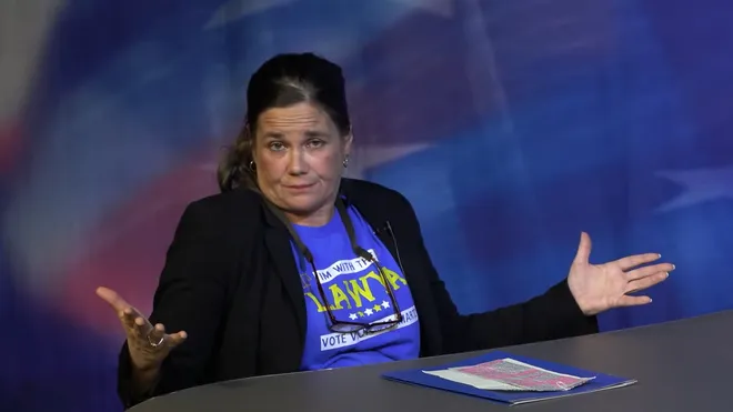 Jaime West, who is running for a seat on the Fayette County Council in Indiana, went viral after saying she would fire all Republicans if elected