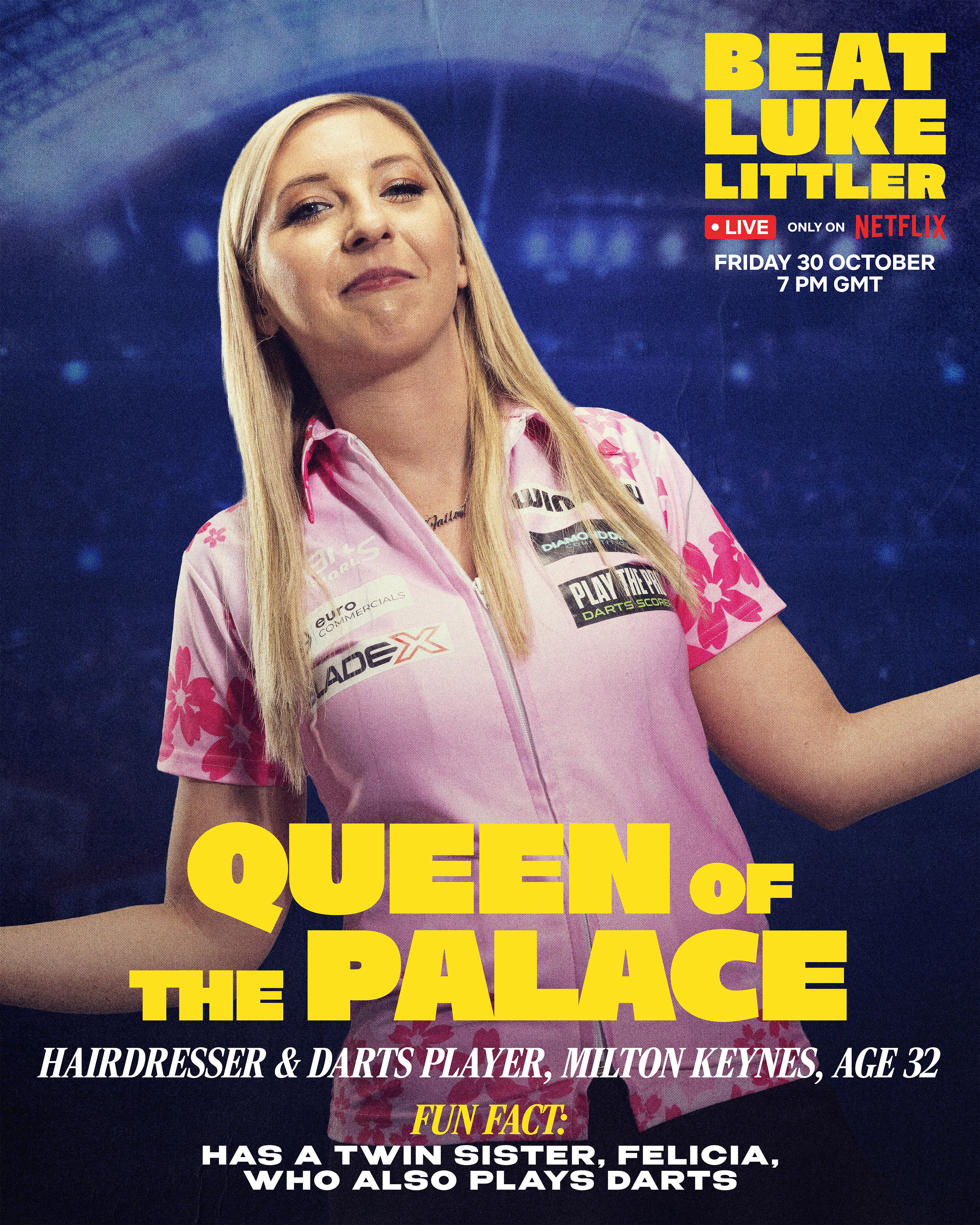 Fallon Sherrock is one of the competitors to take on Luke Littler (Netflix handout/PA)