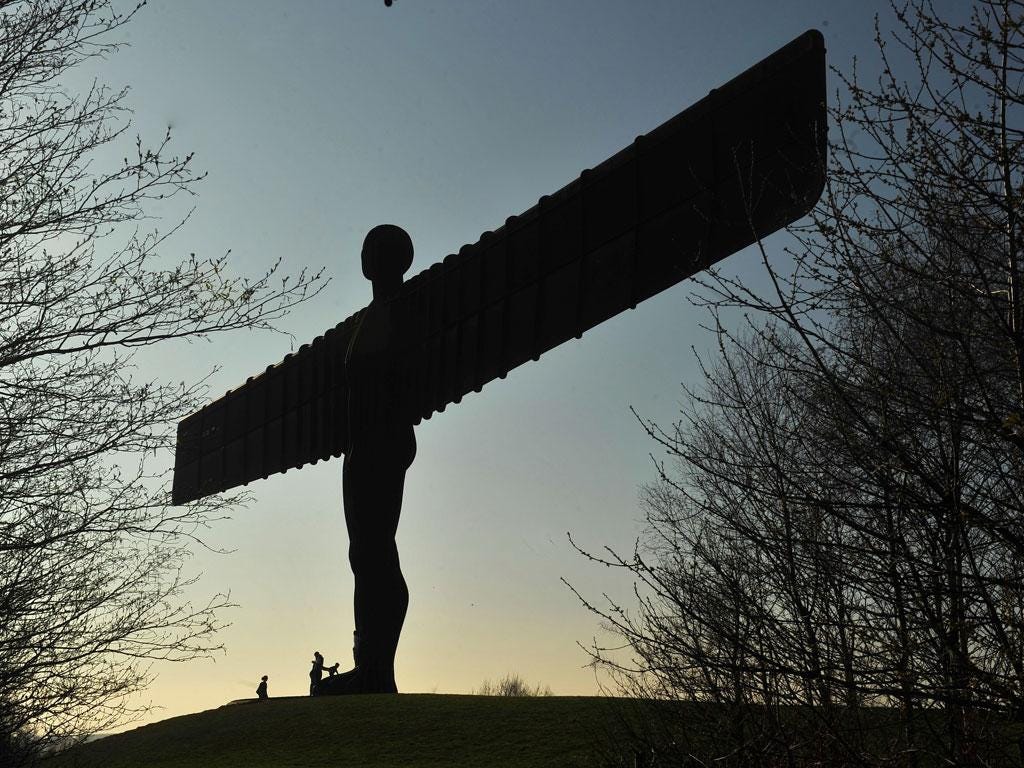 Angel of the north
Where: The A1 south of Gateshead
Who by: Antony Gormley
When: 1998
What they said then: 'It's awful. I'm more traditional. I'll never like it, but it is something we have to accept.'
Maureen Abramson - Local publican
'It is probably the