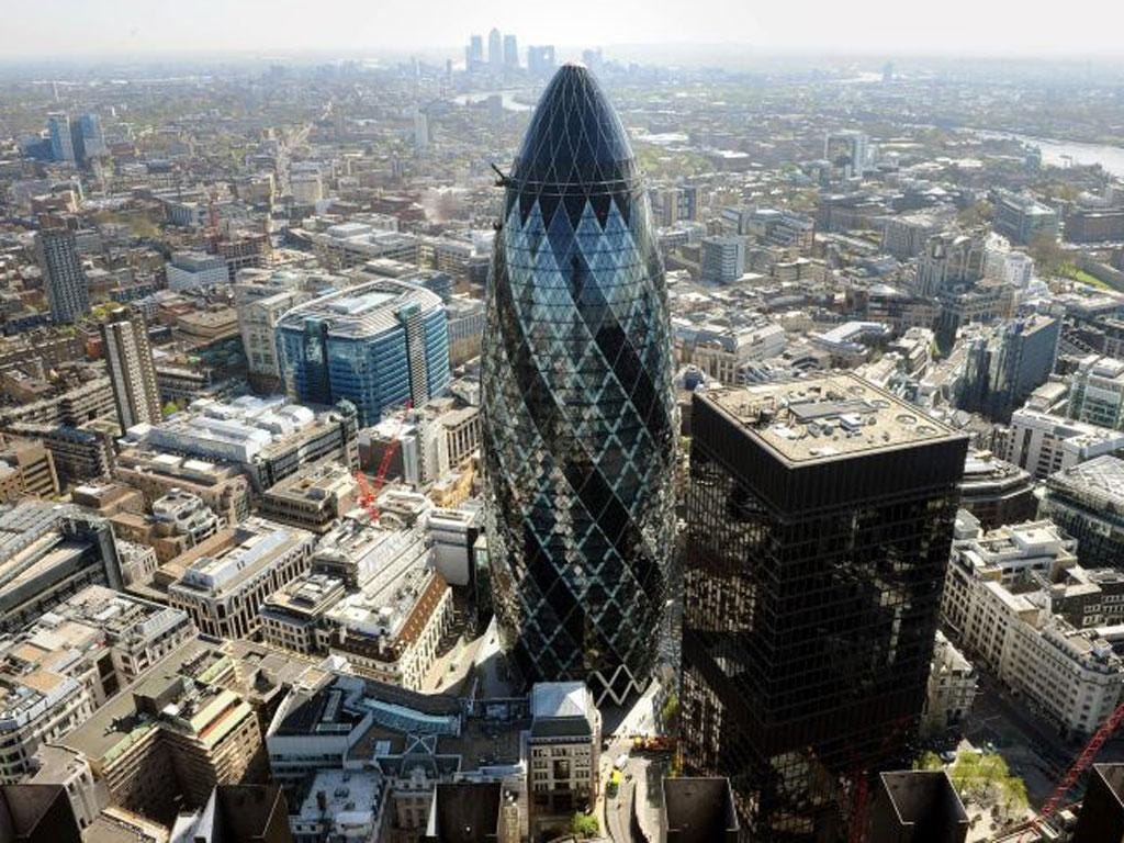 The Gherkin in the heart of the City