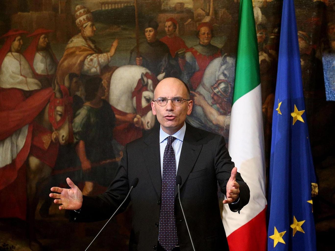 Italian Prime Minister Enrico Letta (pictured) is expected to be replaced by his party leader, 39-year-old Matteo Renzi