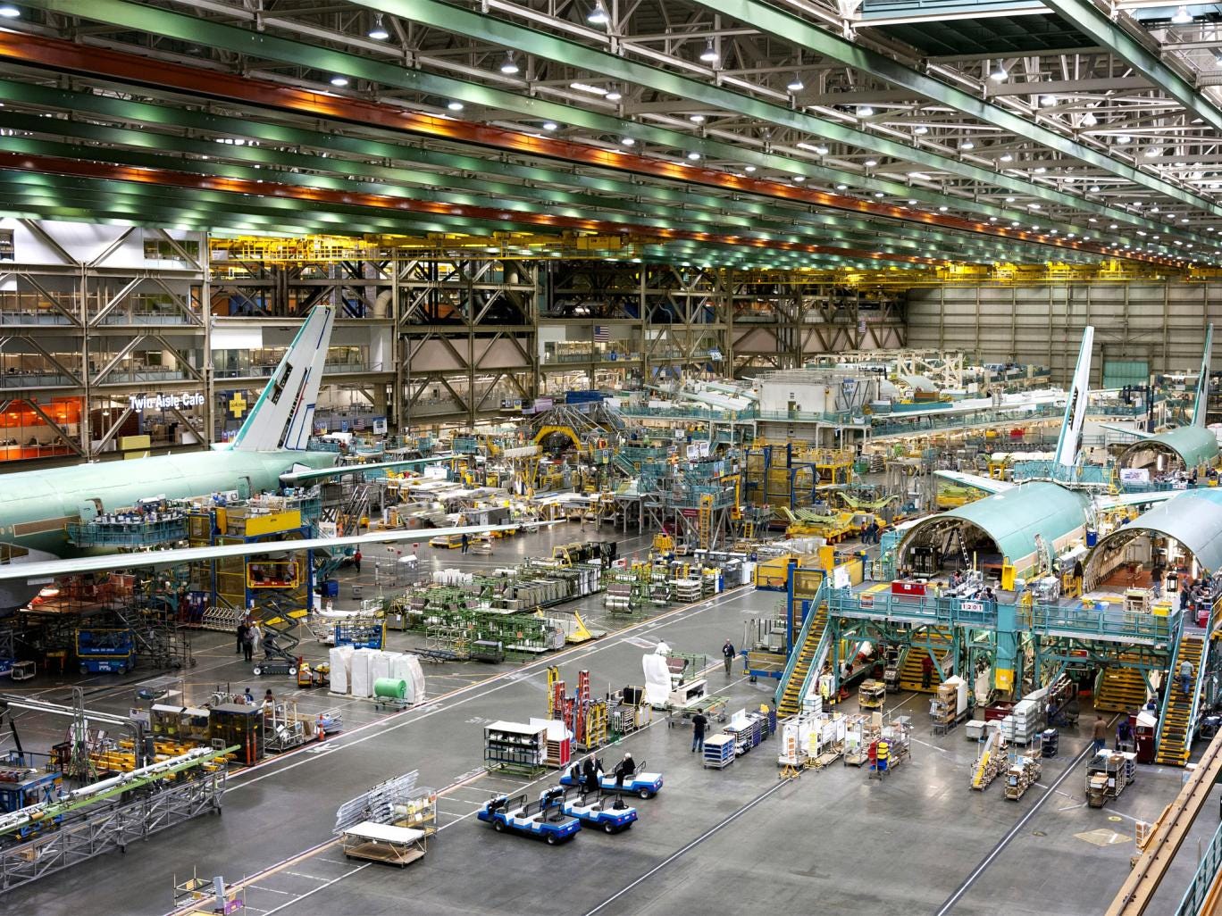 The Everett factory, where Boeing’s planes are assembled, is so vast