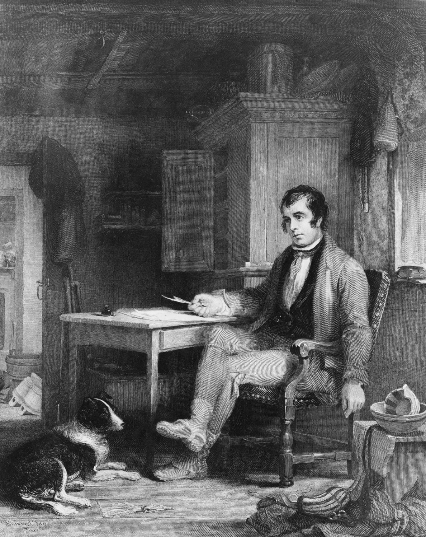 The pleasures of dialect: Robert Burns in his cottage composing 'The Cotter’s Saturday Night'