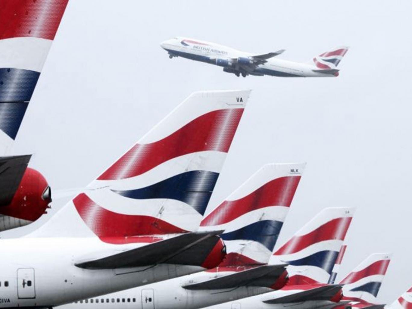 The once-daily British Airways flight to Kiev took off as scheduled
