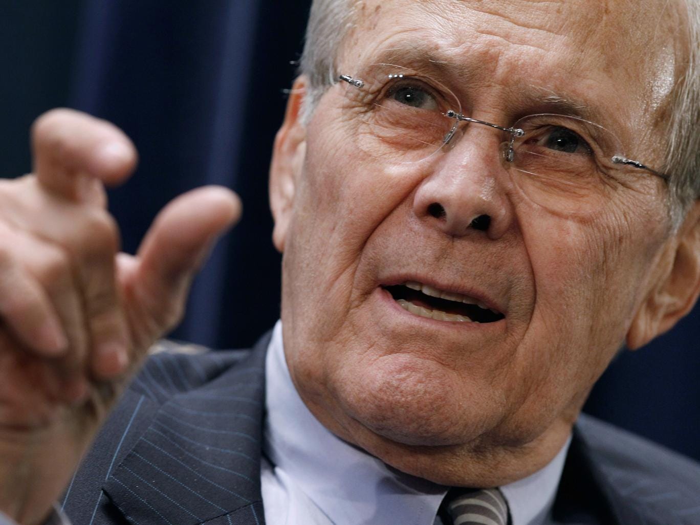 Donald Rumsfeld has a Churchill-themed Solitaire app