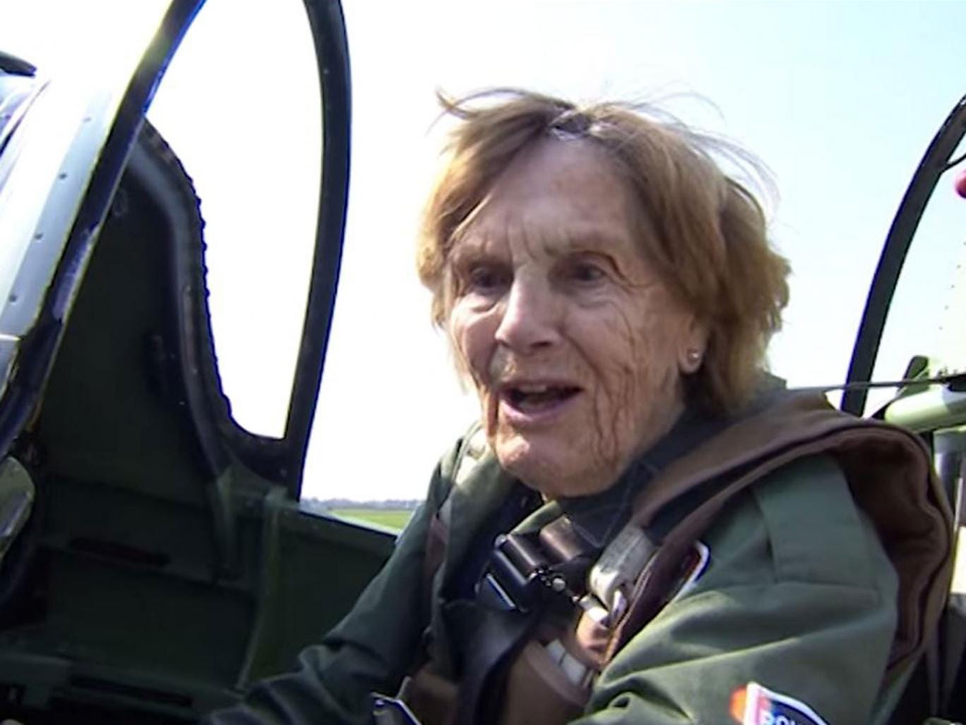 Joy Lofthouse, a 92-year-old Second World War veteran - spitfire