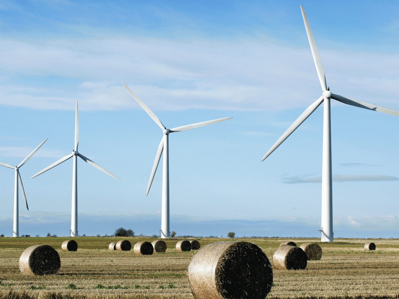 Westmill Wind Farm Co-op, the first onshore wind farm to be built in the south-east of England is pictured in Watchfield near Swindon, on December 5, 2008