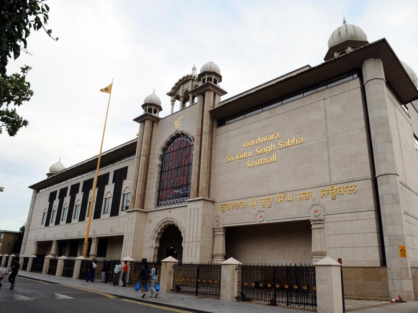 The Sri Guru Singh Sabha Gurdwara in Southall in August 2011