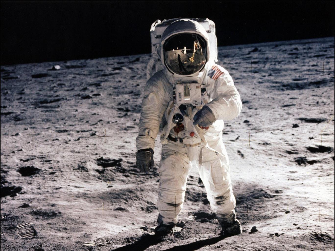 How many manned landings have there been on the moon?