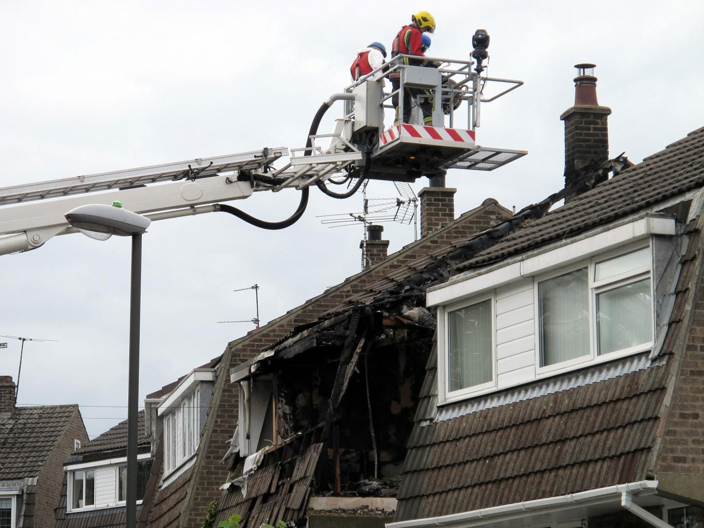 Shelley and Simon Saxton-Cooper were at their home in Riddings, Derbyshire, on Sunday when there was an explosion and fire