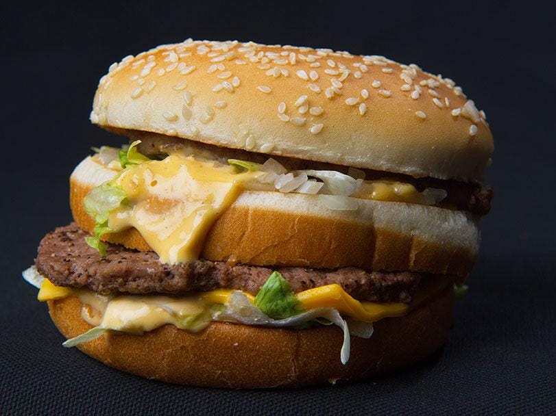 A Big Mac hamburger