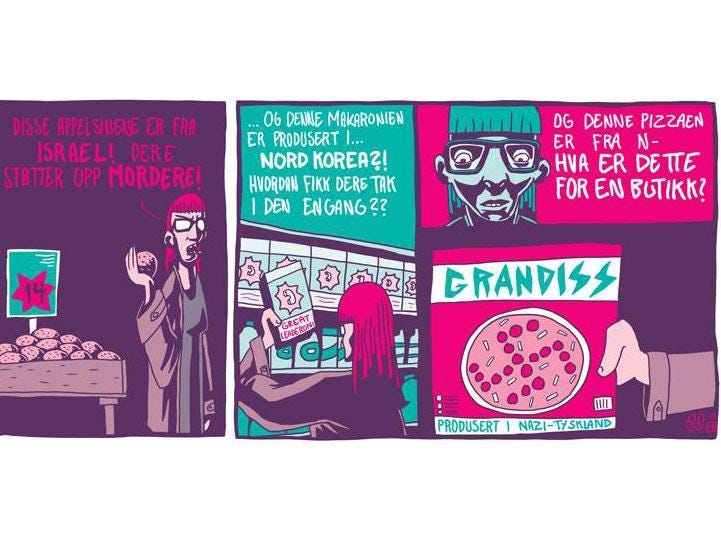 The cartoon appeared in Norwegian newspaper Dagbladet