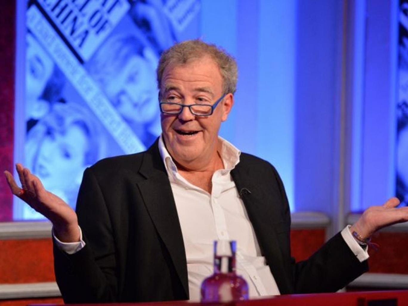 Jeremy Clarkson  during the recording of the first programme in the latest BBC1 series, Have I Got News For You.