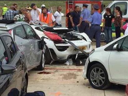 Crash at Malta motoring event