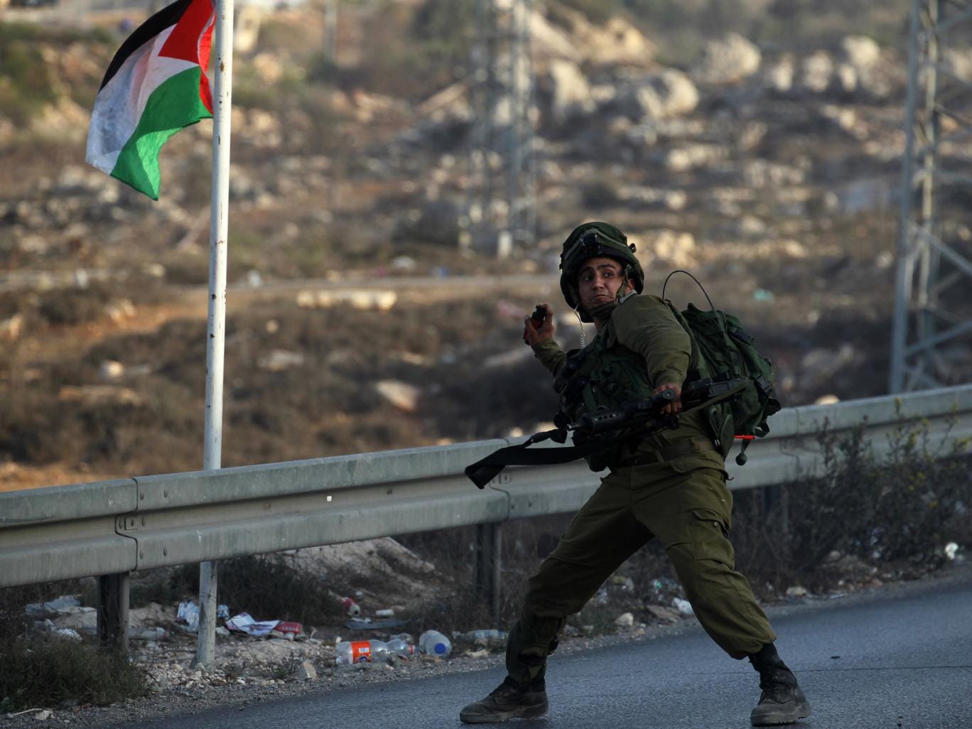 Israeli soldier in West Bank