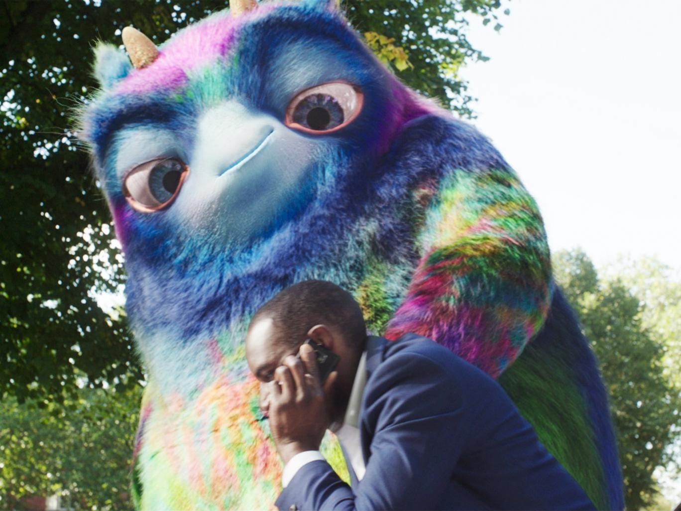 The 40 second advert sees Workie stalk a small business owner in a park only to be ignored