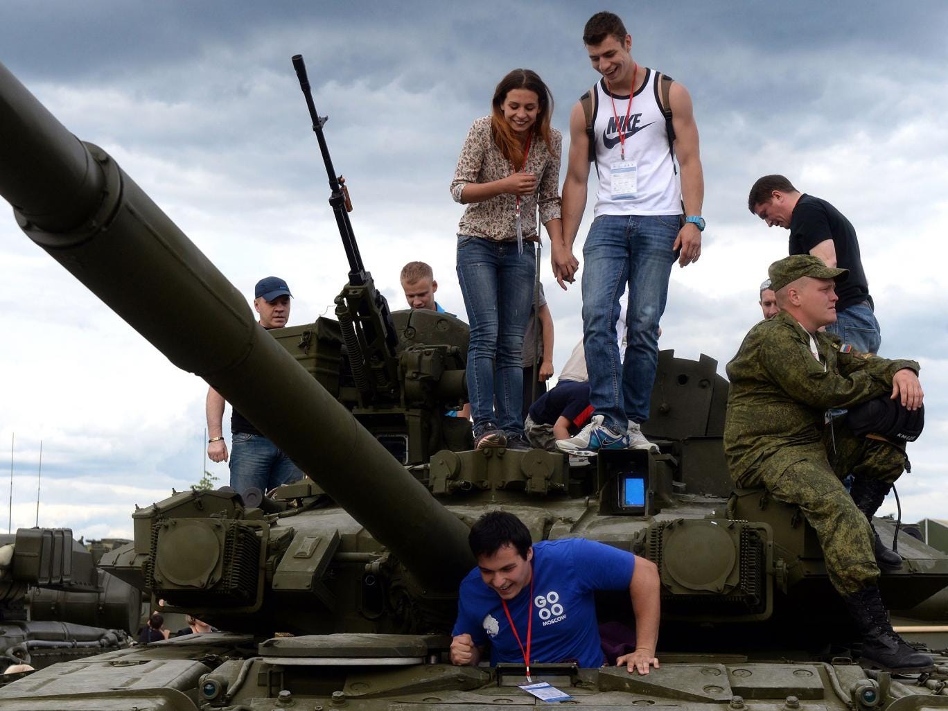 The Russian army is trying to appeal to a new generation of recruits with gimmicks such as the ‘Patriot’ park in Kubinka, Moscow. Plans have also been drawn up to let ‘non-violent’ criminals join