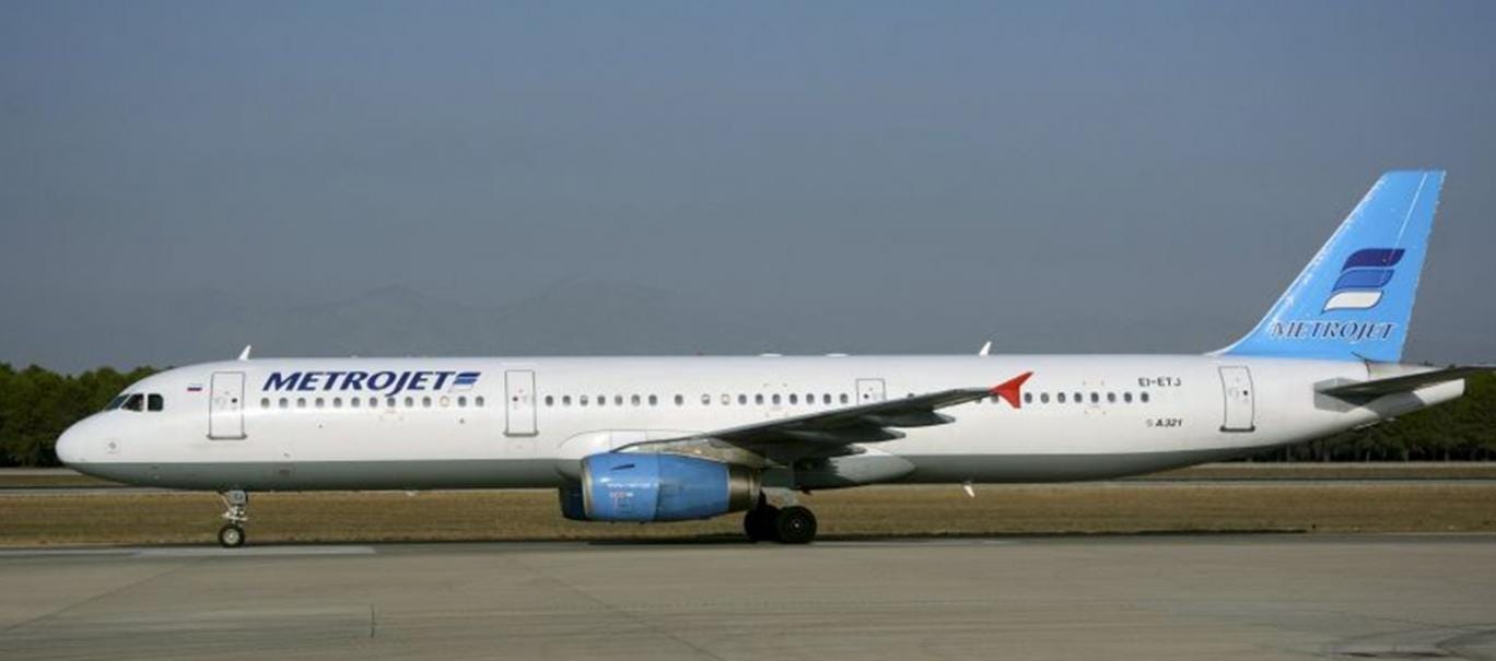  The Metrojet's Airbus A-321 with registration number EI-ETJ that crashed in Egypt's Sinai peninsula