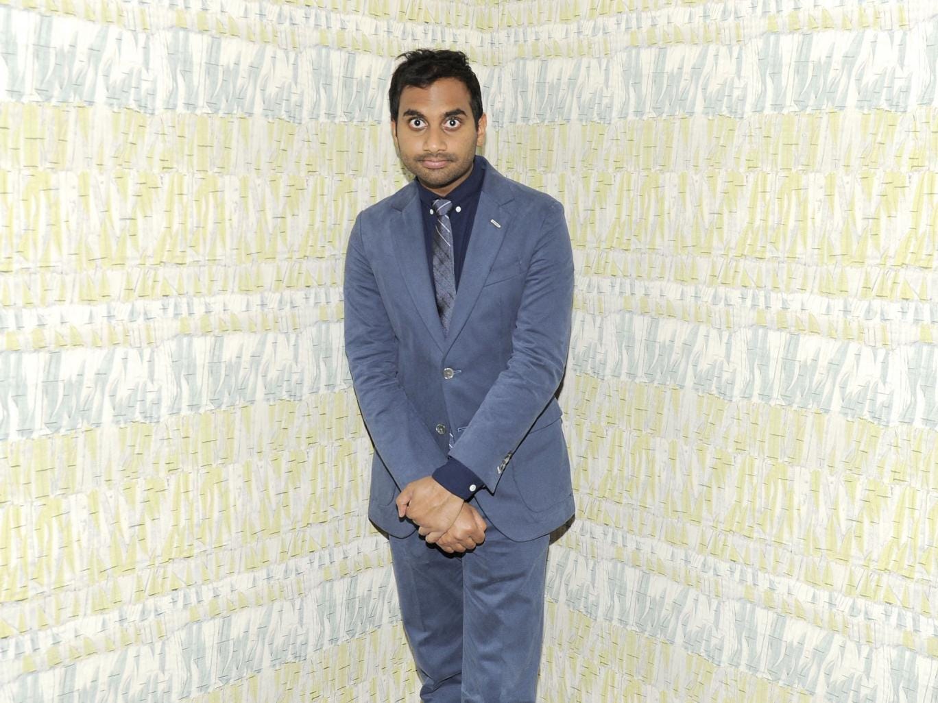 Ansari says: 'I don't think people consider me a dating guru. I think everybody dealing with dating will ask their friends 'what should I write?', 'What do you think about this?''