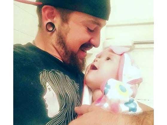 Richard Johnson with his daughter