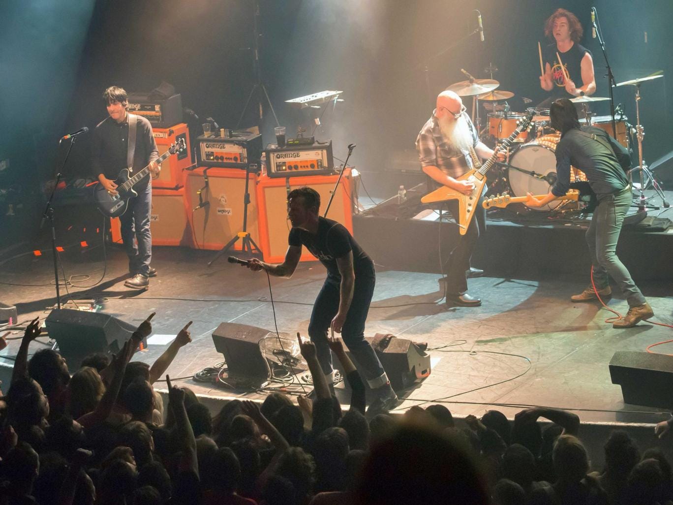 Eagles of Death Metal perform at the Bataclan concert hall on 13 November 2015