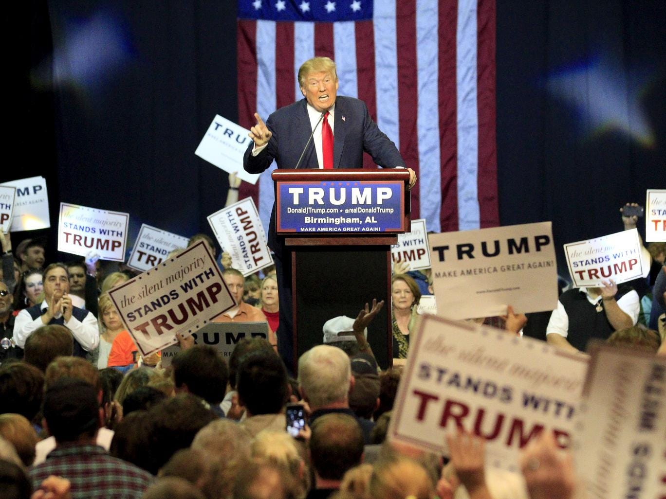 Some noted Trump’s supporters attending the rally were nearly all white 