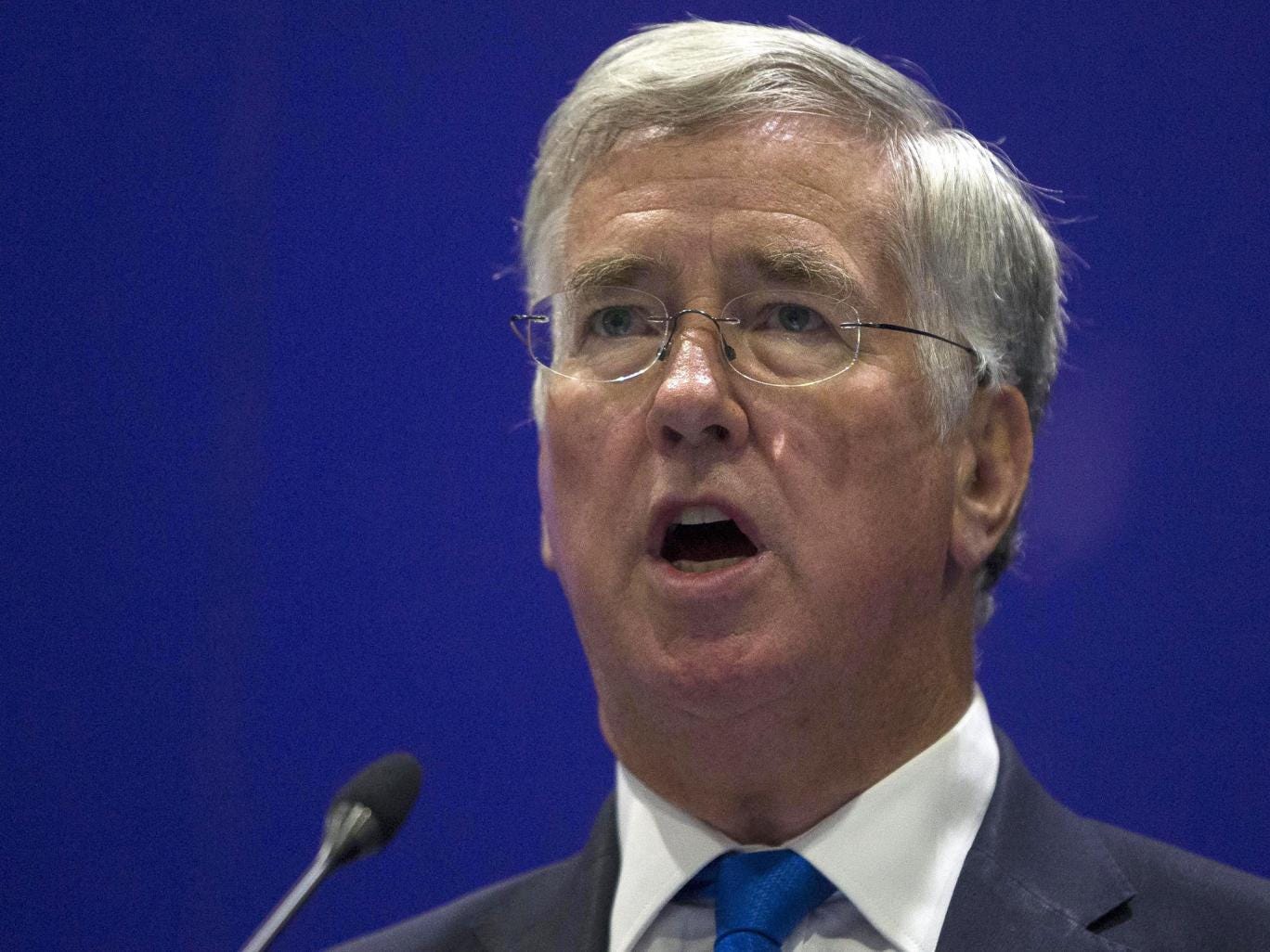 Britain's Secretary of Defence Michael Fallon