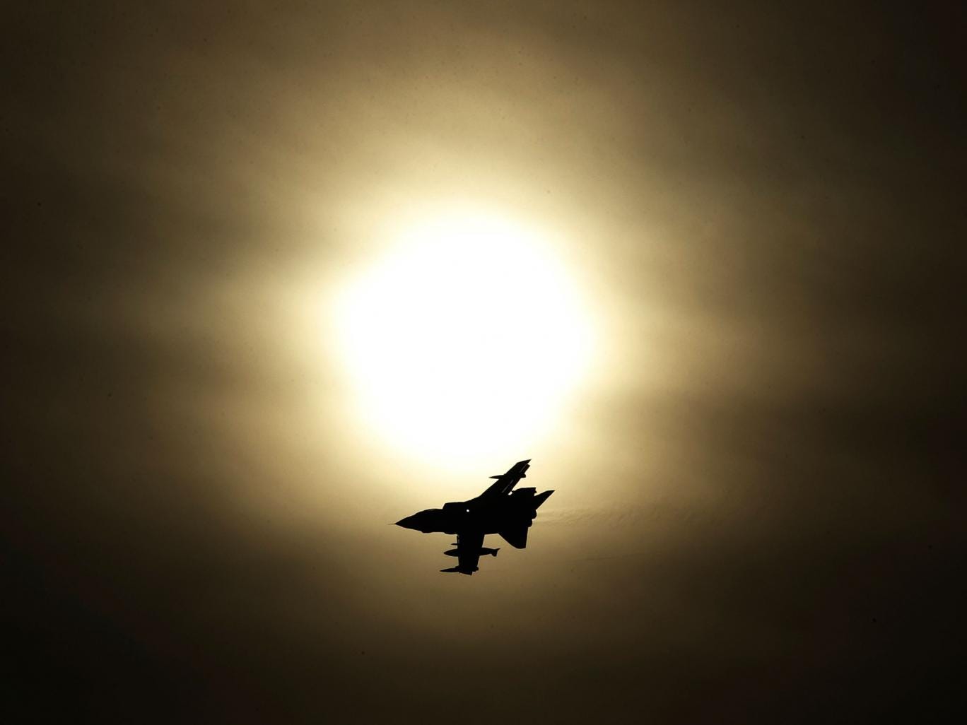 A Tornado jet leaving RAF Lossiemouth in Scotland