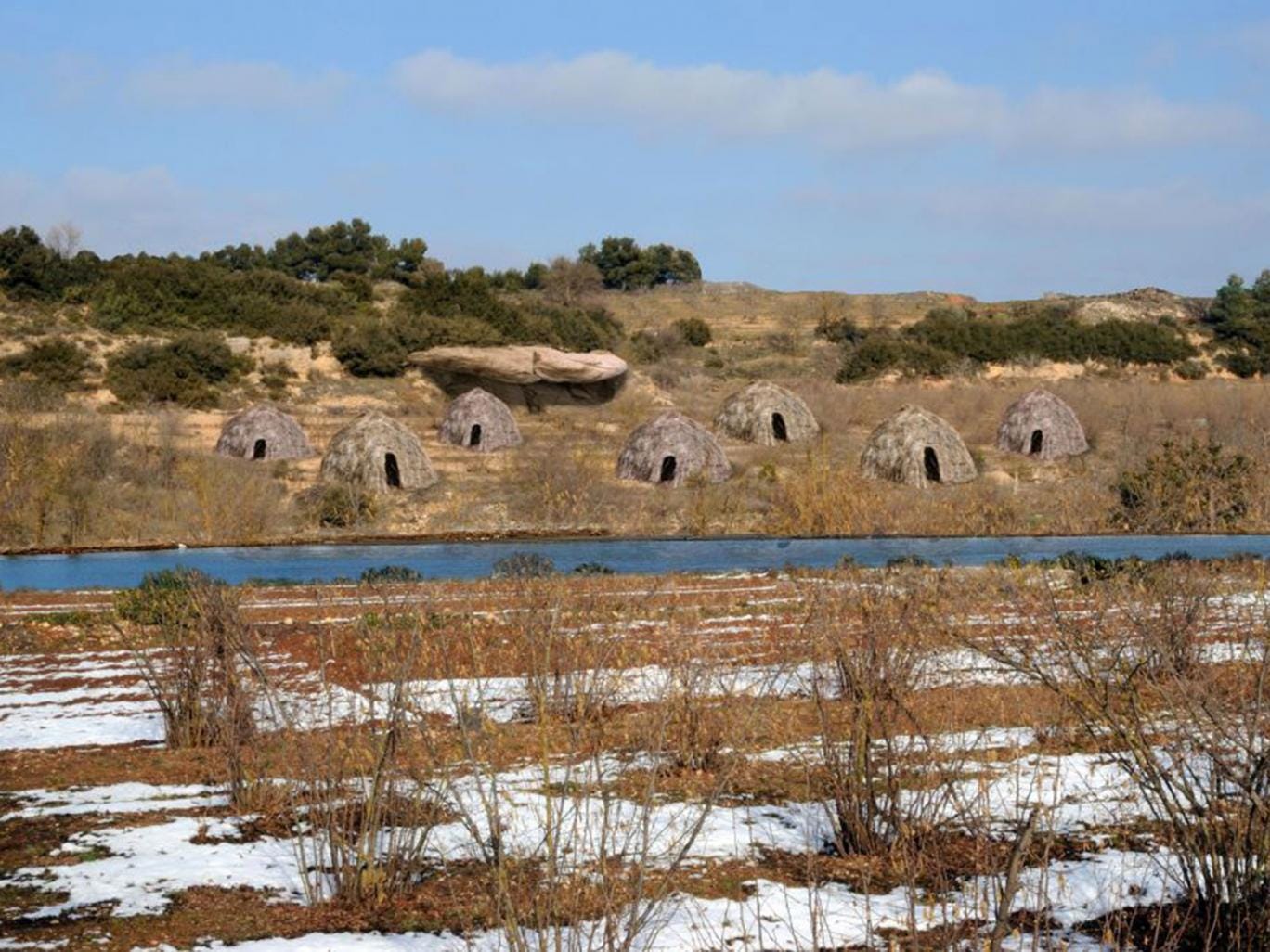 A digital reconstruction of the Moli del Salt campsite built by hunter-gatherers