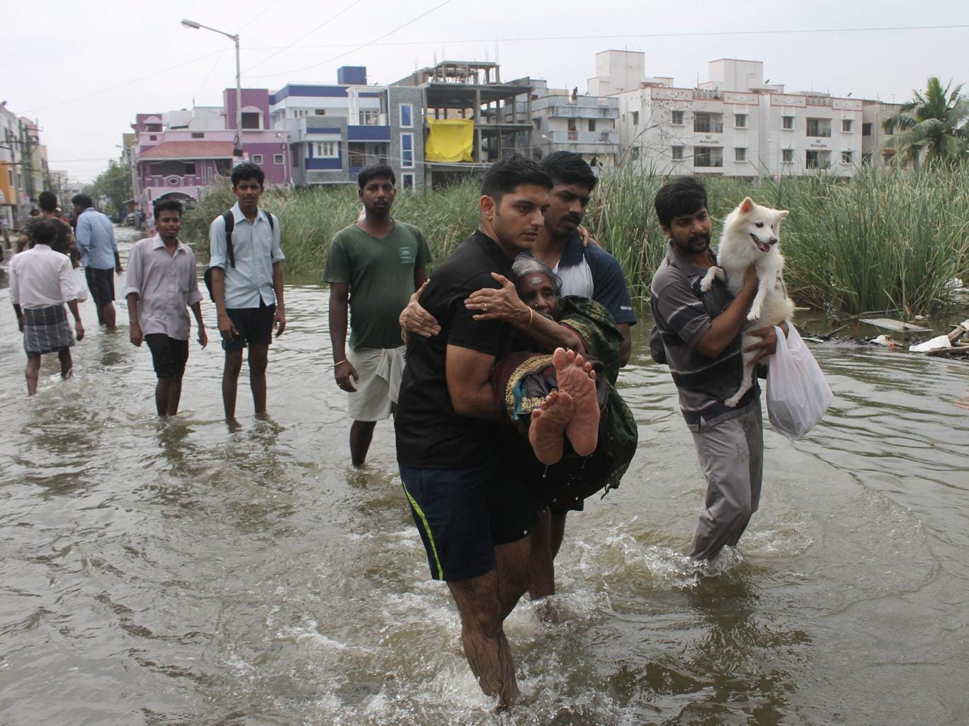 Help is yet to reach many areas in the flood-hit Indian city