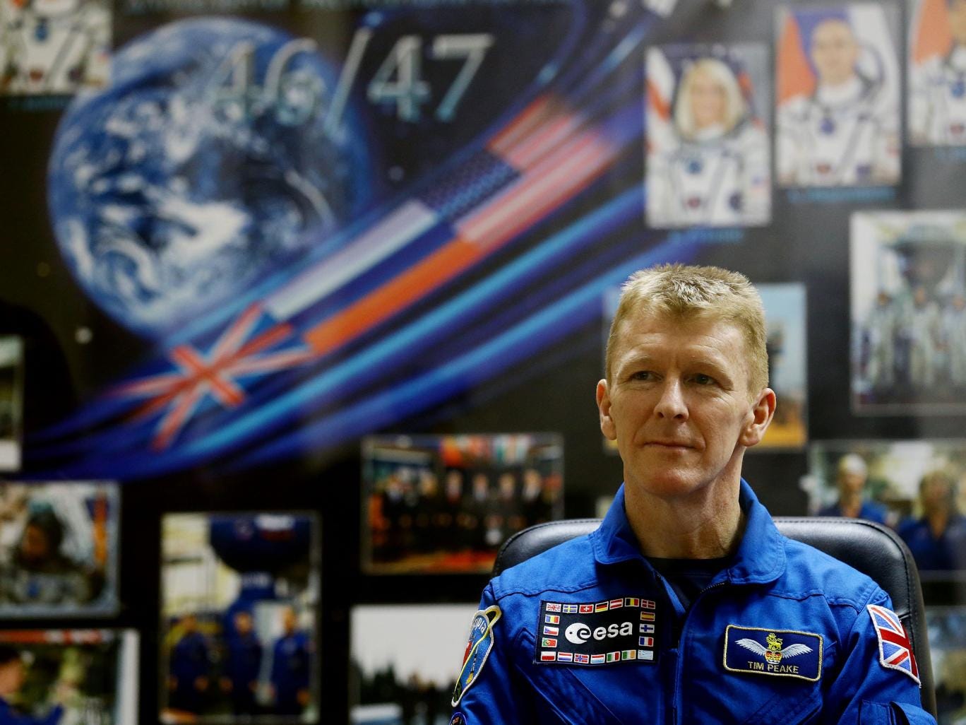 Major Tim Peake at Baikonur cosmodrome in Kazakhstan