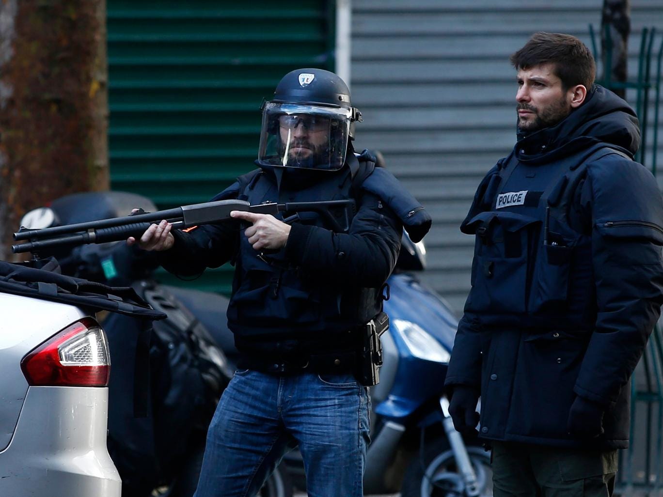 Police guard the streets of Paris following the incident