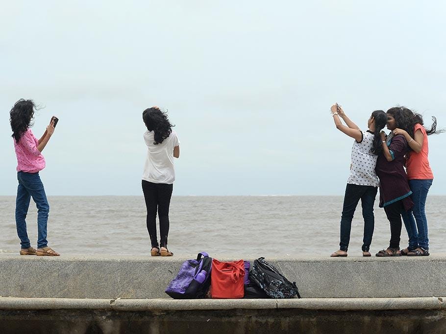 Marine Drive promenade is one of the areas that has been identified as dangerous for taking 'selfies' (file image)