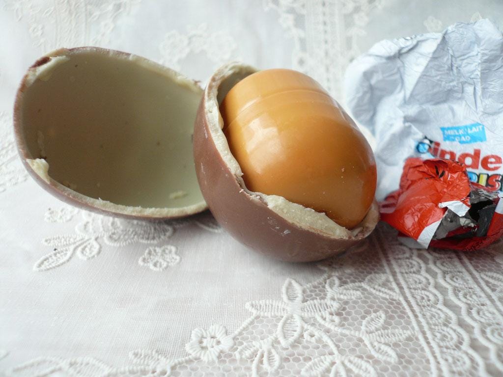 A Kinder surprise egg