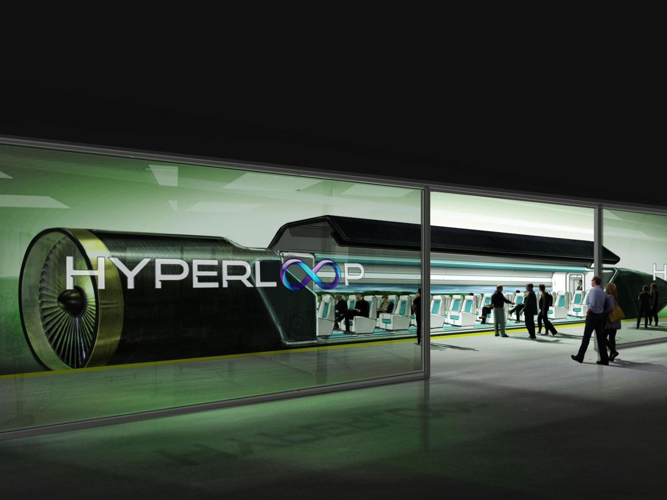 A concept design of a Hyperloop station created by Hyperloop Technologies, one of the pioneering companies working on developing the system