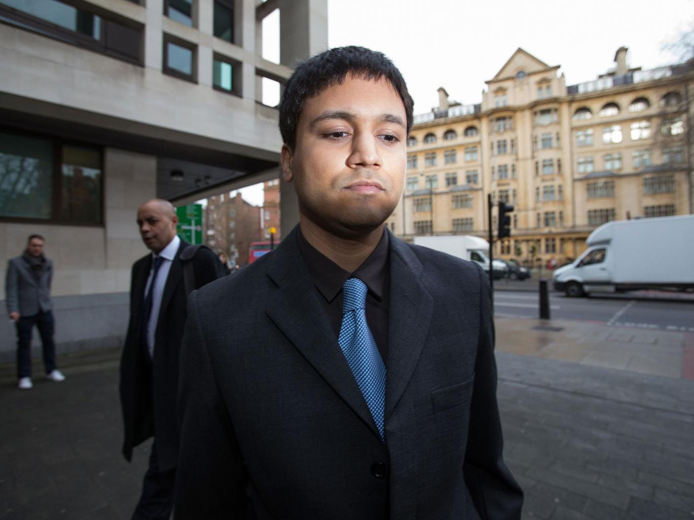Trader Navinder Singh Sarao arrives at Westminster Magistrates' Court, London, where a full extradition hearing is to take place for the British financial trader who is accused of helping trigger a multimillion-dollar US stock market crash