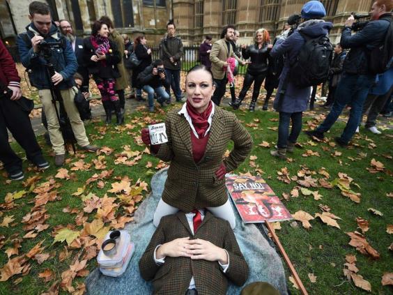 Porn Protest Westminster Hosts A New Take On Sitdown Protest Home News News The Independent