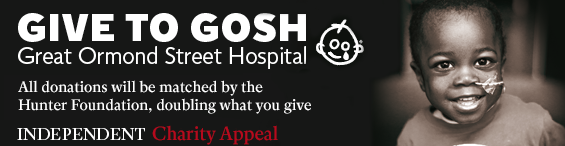 Give to Gosh - The Independent's Christmas Charity Appeal