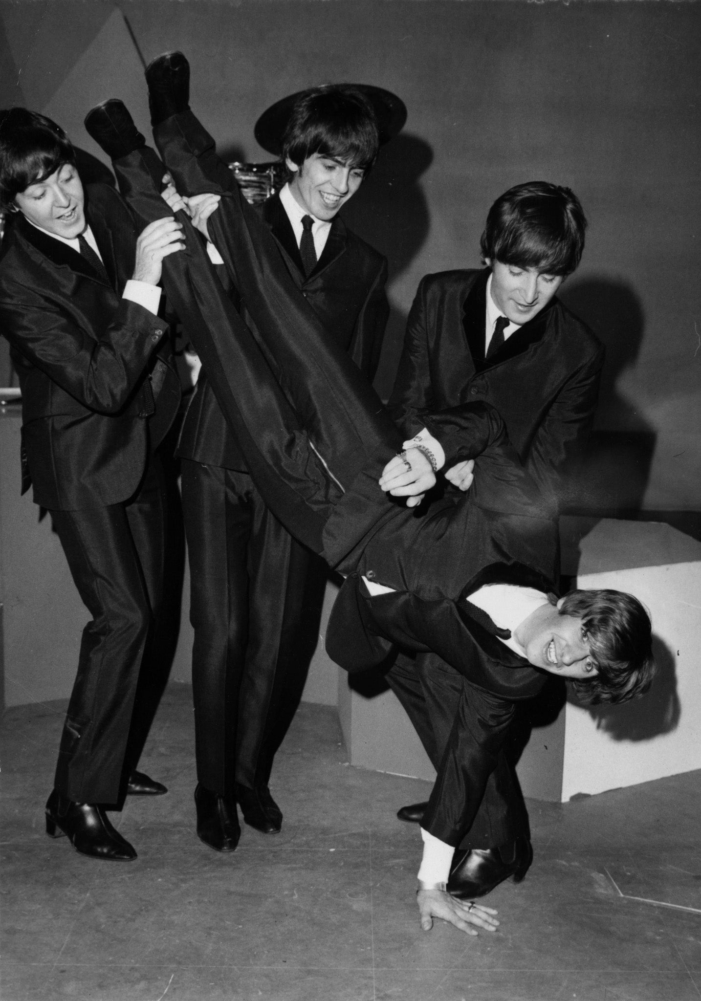 8th July 1964: British Pop Band The Beatles In Shiny Suits At A BBC ...