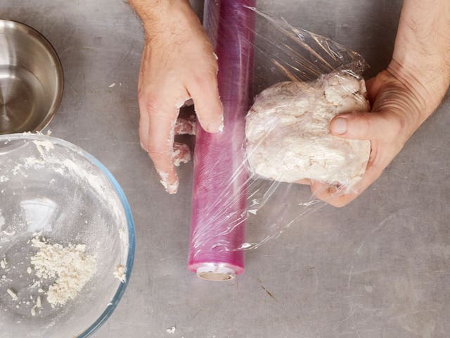 It might seem a little dry, but wrap in cling film and refrigerate for 30 minutes or more