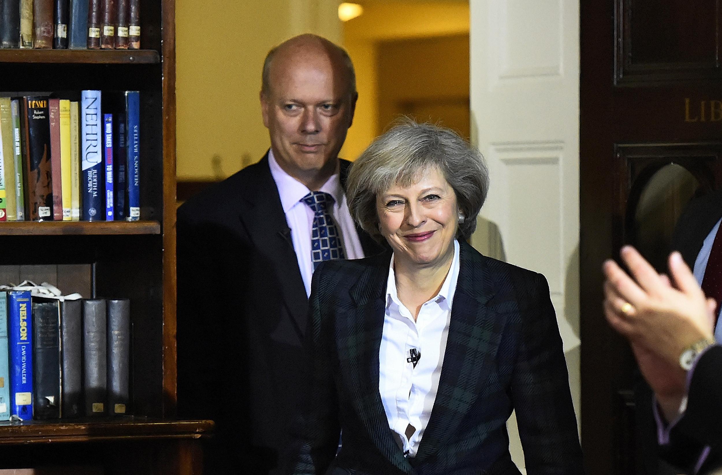 Image result for Theresa may and grayling