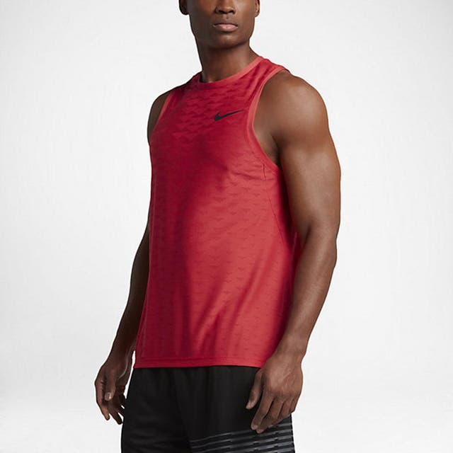 
Not all technology involves wires – Nike’s zonal cooling shirts have been engineered to keep you cool during a workout so you can exercise for longer. The men’s Training Tank vest is made from Dri-FIT fabric, while the breathable design keeps air flowing so you don’t overheat.
<br><br><i>From £50, <a href ="http://store.nike.com/gb" class="body-gallery" data-vars-item-name="GL-8851216-http://store.nike.com/gb" data-vars-event-id="c6">store.nike.com/gb</uma></i>
