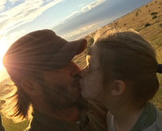 David Beckham defends kissing daughter Harper, 5, on the lips