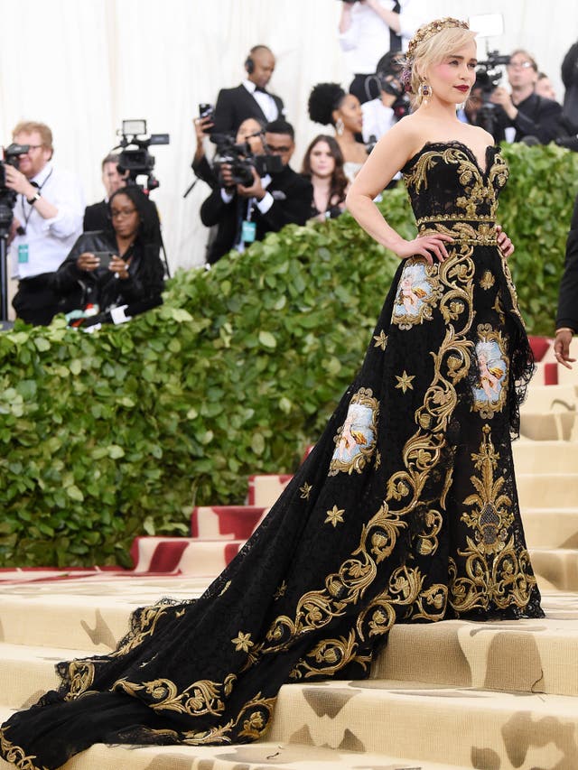 Emilia Clarke wearing a Dolce & Gabbana gown